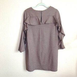 Zara- Red Houndstooth Shift Dress Size M
